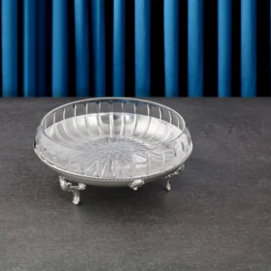 YAPRAKLI İNGİLİZ BORDÜR 22 CM NİLÜFER DÖKÜM AYAKLI İKRAMLIK